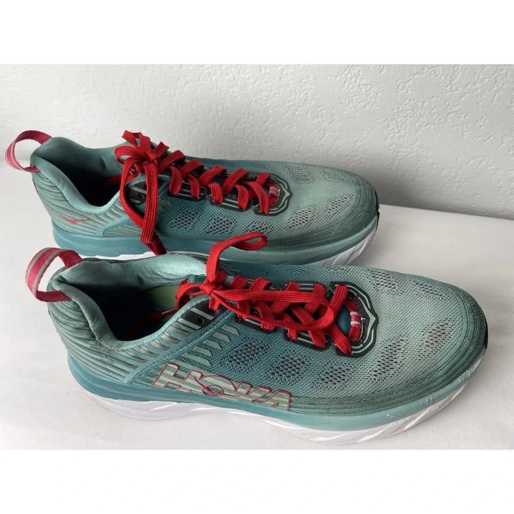 Hoka One One Bondi 6 Women Size 10 Teal Blue Running Shoes Sneakers 1019270 CGSL